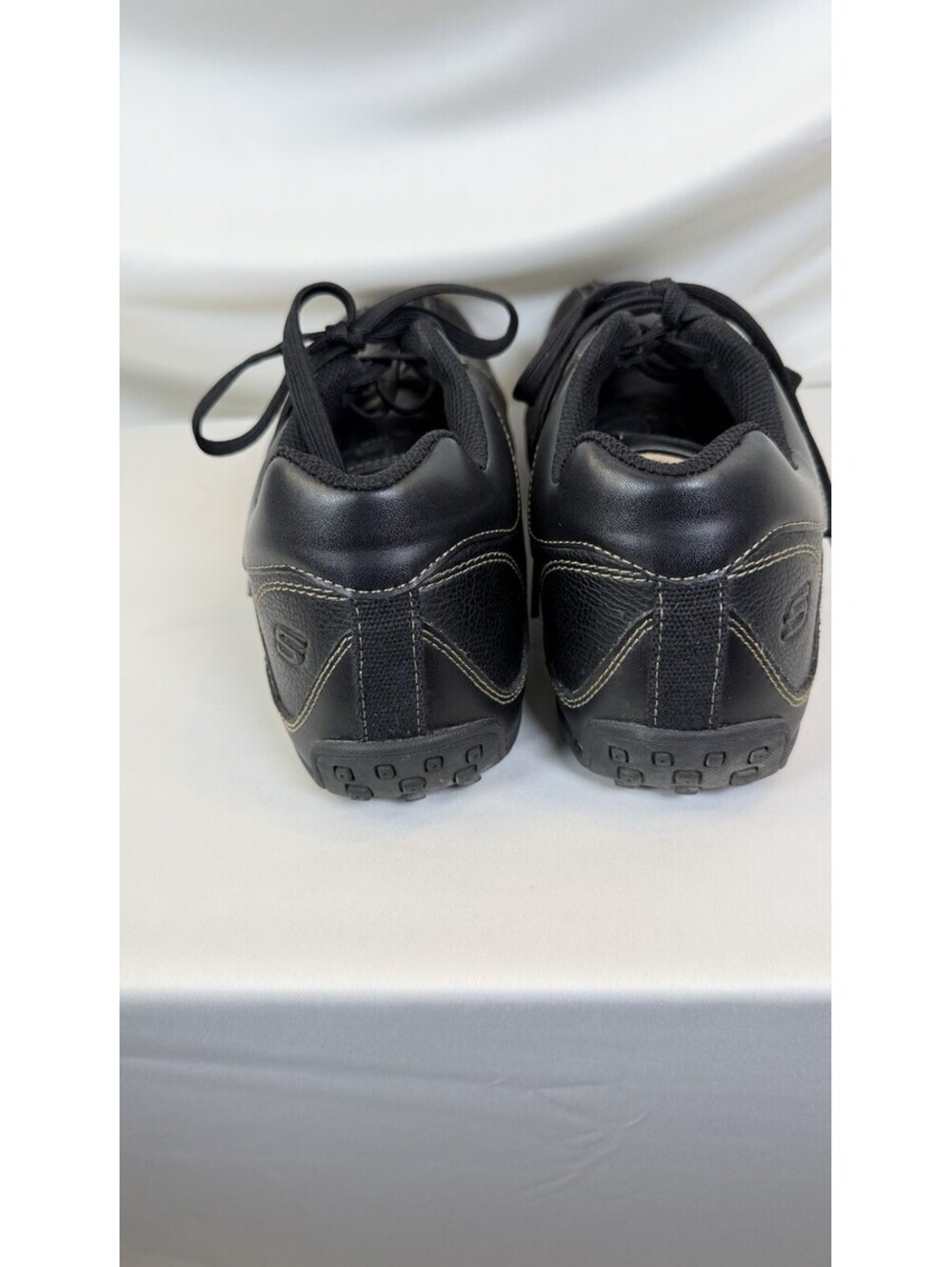 Skechers Citywalk Malton Shoes 64455 Size 10.5 Black Leather Oxford Sneaker - Picture 6 of 13